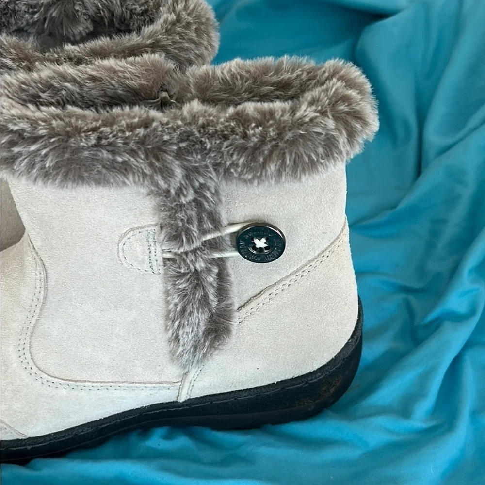 Khombu Gray Winter & Rain Boots with Cozy Plush Lining EUC